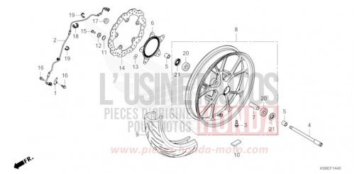 ROUE AVANT CBF125NAR de 2024